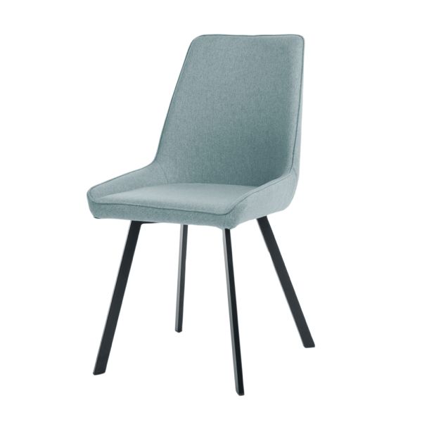 4 stühle mit sitz aus mikrofaserstoff und metallgestell – pfirsich