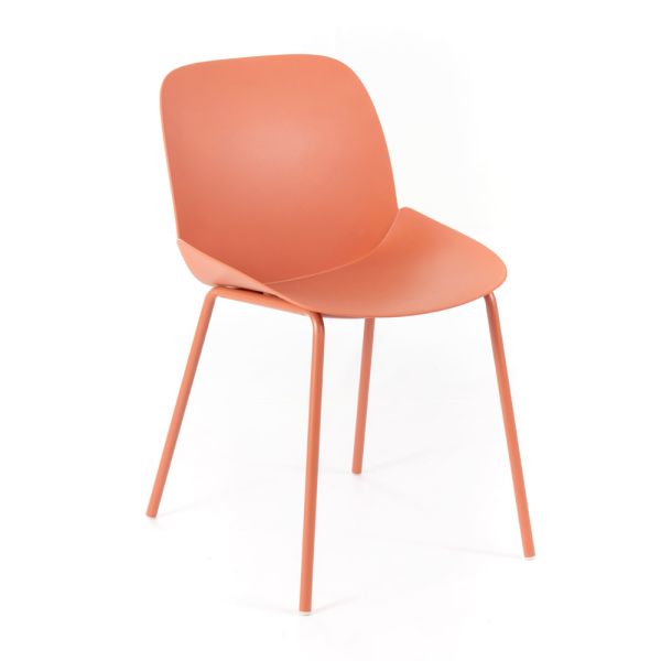 4 outdoor- und indoor-stühle aus polypropylen und metall – bloody