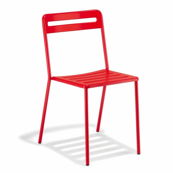 4 stapelbare metallstühle im freien made in italy - yolonda