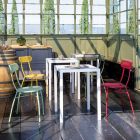 4 Gartenstühle aus Metall in verschiedenen Farben Made in Italy - Hedge Viadurini