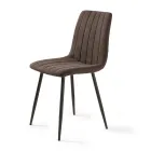 4 Wohnzimmersessel mit gepolsterten Stoffsitzen in verschiedenen Farben - Impeto Viadurini