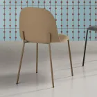 4 Wohnzimmerstühle aus Polypropylen mit Metallgestell - Dinamo Viadurini