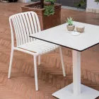 4 stapelbare Gartenstühle aus Polypropylen und Fiberglas - Orelia Viadurini