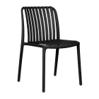 4 stapelbare Gartenstühle aus Polypropylen und Fiberglas - Orelia Viadurini