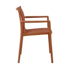 4 stapelbare Gartenstühle aus UV-beständigem Polypropylen - Ondara Viadurini