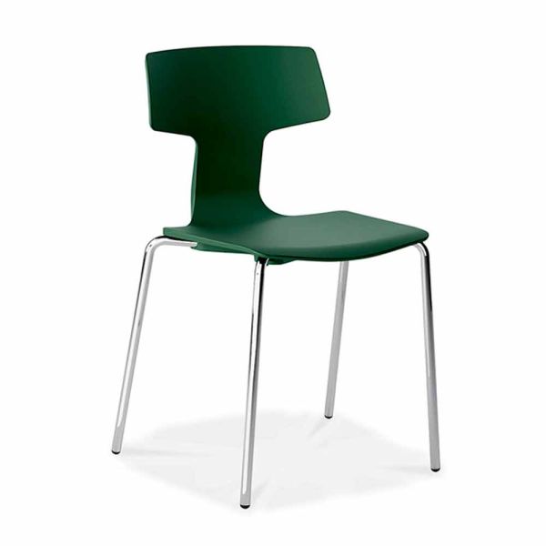 4 stapelbare stühle aus metall und polypropylen made in italy - clarinda