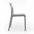 4 stapelbare Stühle komplett aus Polypropylen in verschiedenen Farben – Mojito Viadurini