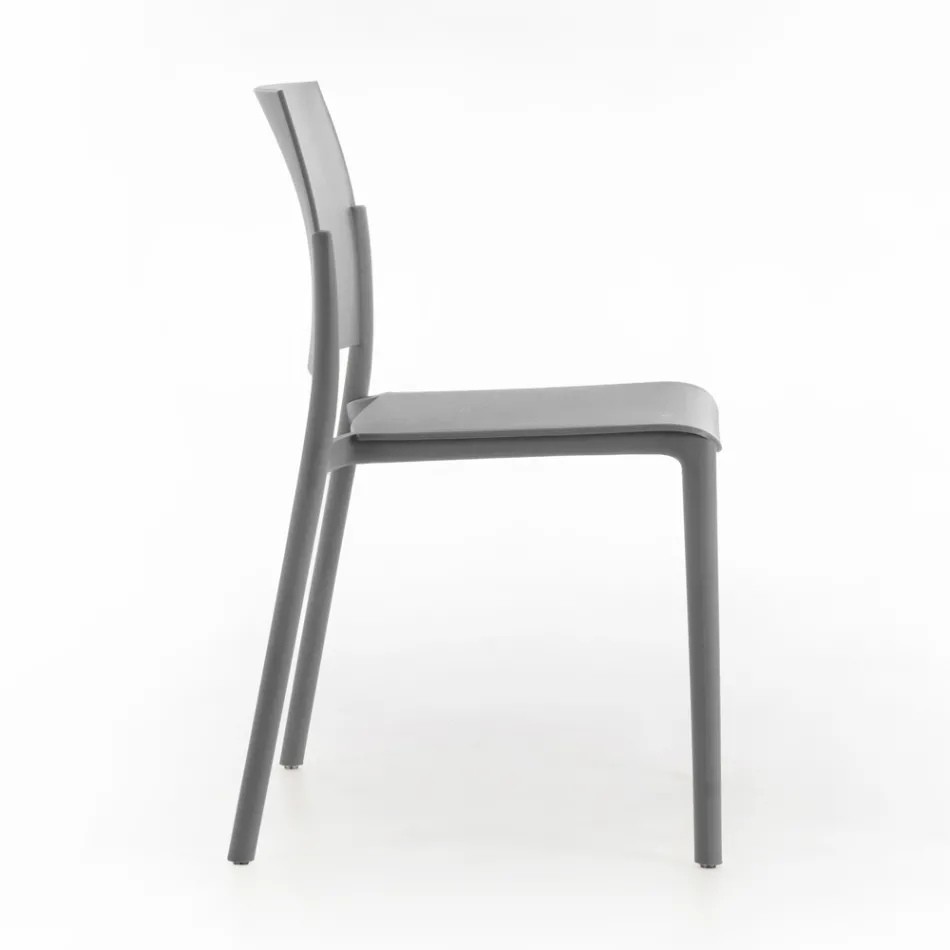 4 stapelbare Stühle komplett aus Polypropylen in verschiedenen Farben – Mojito Viadurini