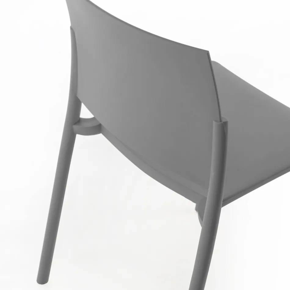 4 stapelbare Stühle komplett aus Polypropylen in verschiedenen Farben – Mojito Viadurini