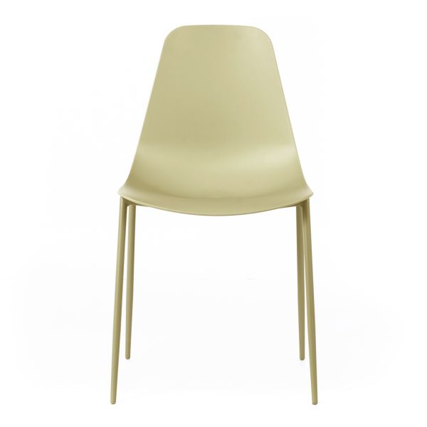 4 stühle mit polypropylen-sitz und metallbeinen – mary
