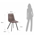 4 Stühle mit Kunstlederbezug in Antikoptik – Wasserstoff Viadurini