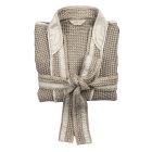 Luxuriöser Kimono-Bademantel aus Leinen und Baumwolle, 2 Ausführungen, hergestellt in Italien – Kleone Viadurini