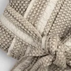 Luxuriöser Kimono-Bademantel aus Leinen und Baumwolle, 2 Ausführungen, hergestellt in Italien – Kleone Viadurini