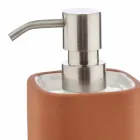 Freistehende Badaccessoires aus Terrakotta und weißer Keramik - Terracotta Viadurini