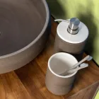 Badezimmerzubehör aus weißem feuerfestem Ton Made in Italy - Antonella Viadurini