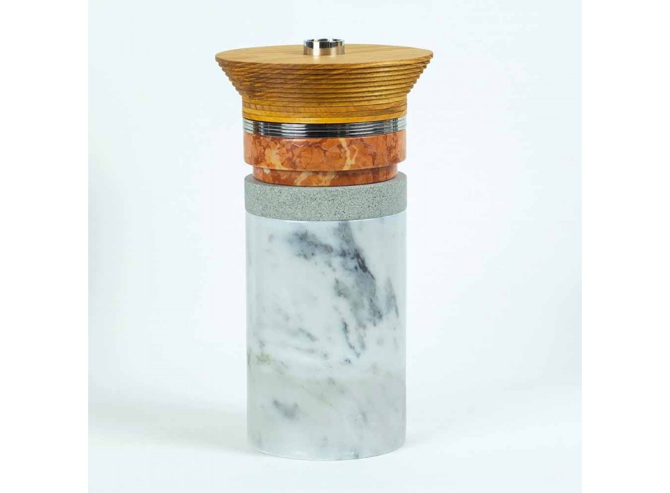 Aperitif-Zubehör Cocktail-Instrumente aus Marmor, Holz und Stahl - Norman Viadurini
