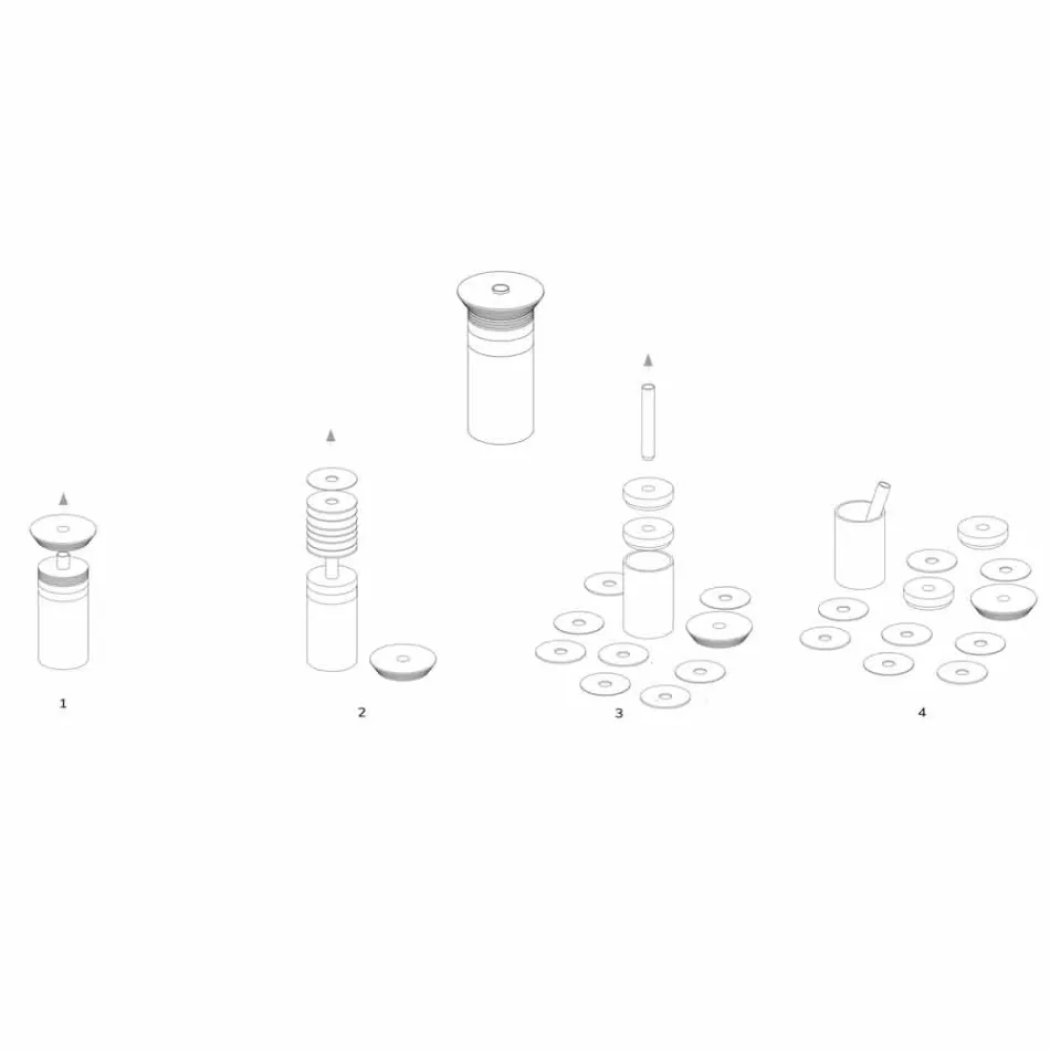 Aperitif-Zubehör Cocktail-Instrumente aus Marmor, Holz und Stahl - Norman Viadurini