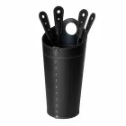 Kaminzubehör mit Nilar Lederhaltern, modernes Design Viadurini