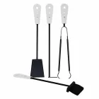 Kaminzubehör mit Nilar Lederhaltern, modernes Design Viadurini