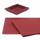 Zubehör 5-teiliger Schreibtisch aus regeneriertem Leder Made in Italy - Ascanio Viadurini