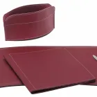 Zubehör 5-teiliger Schreibtisch aus regeneriertem Leder Made in Italy - Brando Viadurini