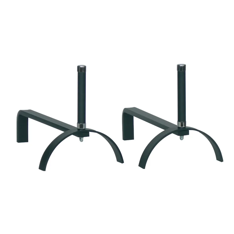 Feuerböcke für den Kamin in verschiedenen Ausführungen, Höhe 25 cm, hergestellt in Italien – Rhinoceros Viadurini