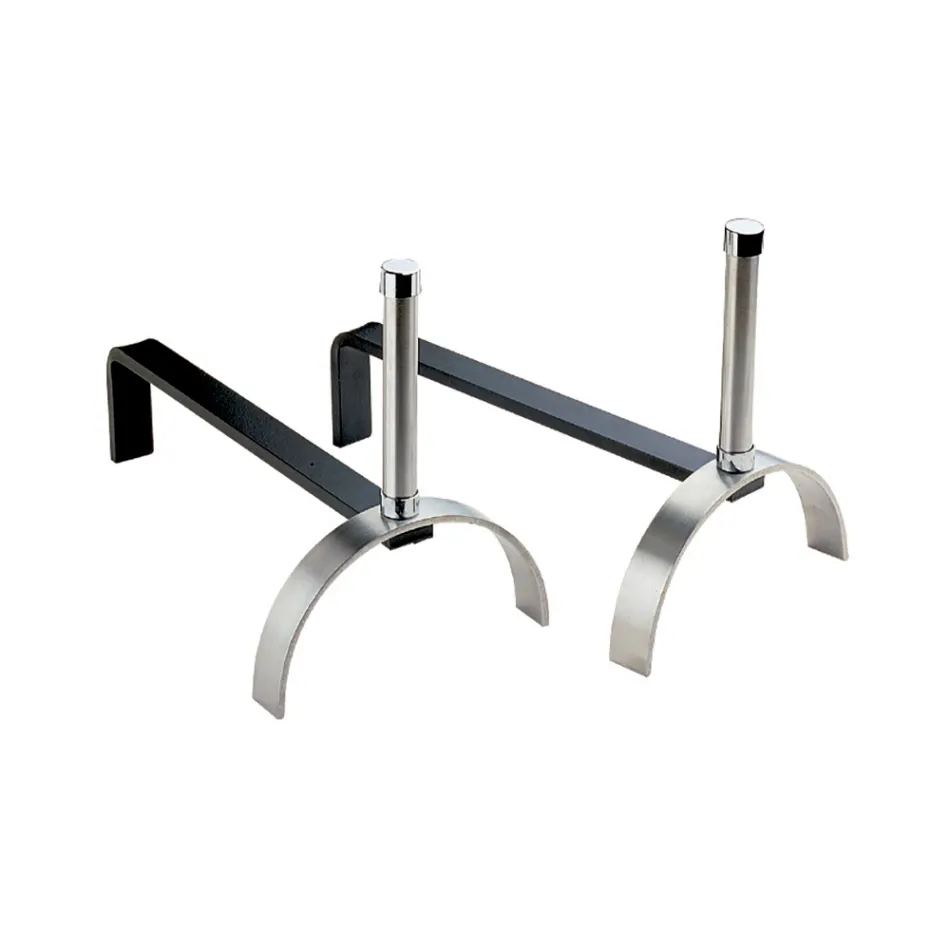 Feuerböcke für den Kamin in verschiedenen Ausführungen, Höhe 25 cm, hergestellt in Italien – Rhinoceros Viadurini