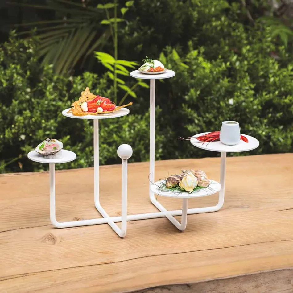 Design Süßigkeiten stehen aus lackiertem Stahl Made in Italy - Pennellope Viadurini