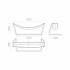 Hängematte in Stahl und Schwarz Garten Design Made in Italy - Cumberland Viadurini