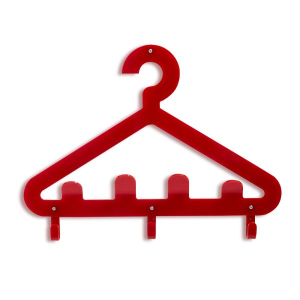 Wandgarderobe kleiderbügel aus recycelbarem plexiglas 2 stück - tirreno