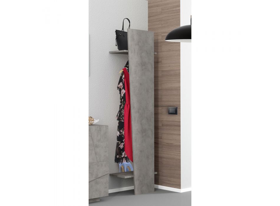 Design-Garderobe für den Eingangsbereich aus weißem Holz, Schiefer oder Beton - Fjona