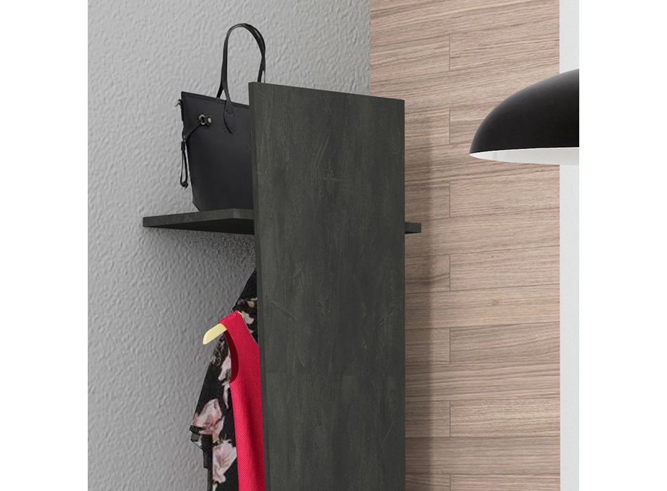 Design-Garderobe für den Eingangsbereich aus weißem Holz, Schiefer oder Beton - Fjona