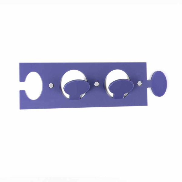 Farbiger plexiglas-wandhalter mit 2 haken 3 stück - fratack