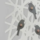 Wandgarderobe aus farbigem Holz mit modernem Design - Alberuccell Viadurini