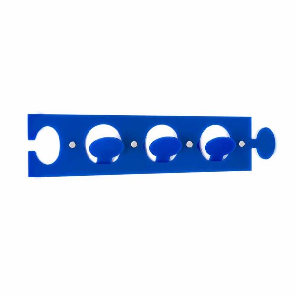 Wandmantel kleiderbügel aus farbigem plexiglas mit 3 haken, 2 stück - fratack
