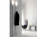 Metallwand Kleiderbügel mit 2 Haken und LED-Licht Made in Italy - Osmio