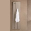 Wandgarderobe aus lackiertem Melamin mit fünf Metallhaken - Lunis