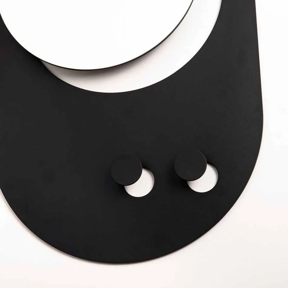 Modernes Wandgarderobe aus Stahl mit Spiegel Made in Italy - Pilippo Viadurini