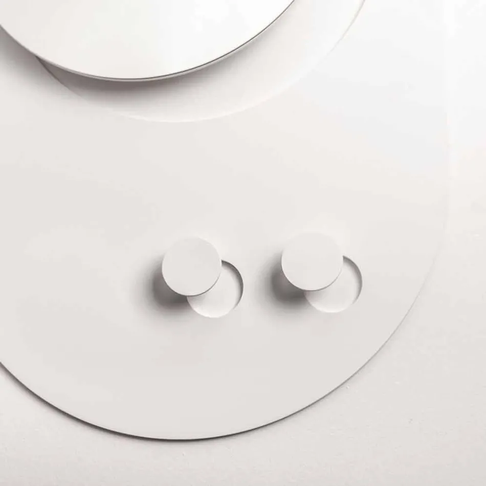 Modernes Wandgarderobe aus Stahl mit Spiegel Made in Italy - Pilippo Viadurini