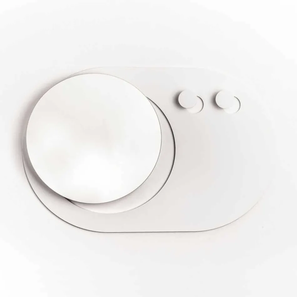 Modernes Wandgarderobe aus Stahl mit Spiegel Made in Italy - Pilippo Viadurini