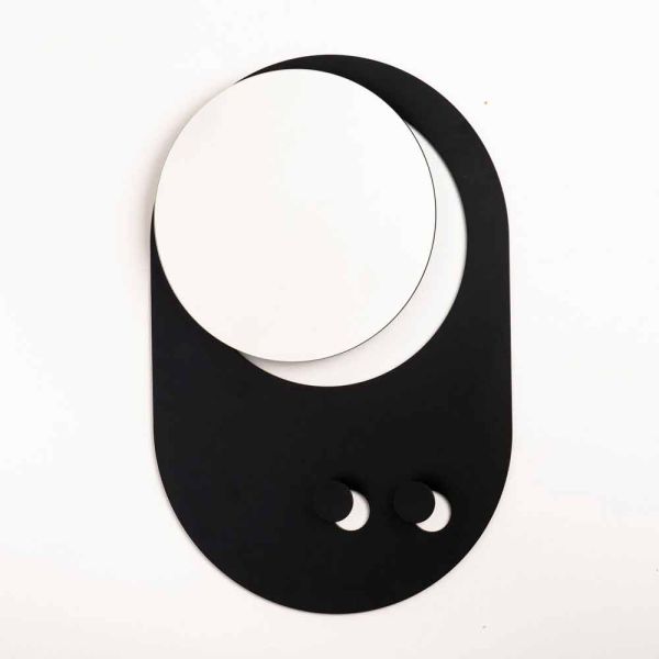 Modernes wandgarderobe aus stahl mit spiegel made in italy - pilippo