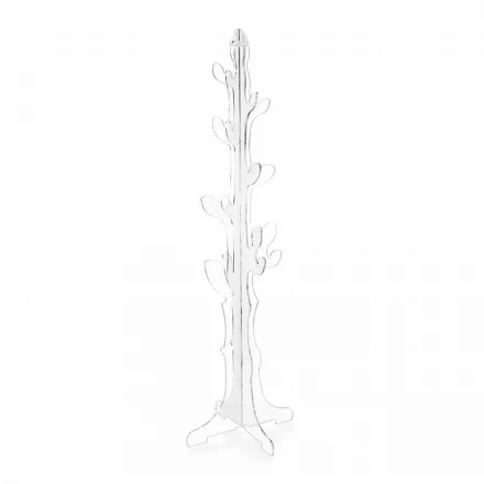 Boden Kleiderbügel in transparentem Plexiglas Design für den Eingang - Alibi Viadurini