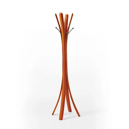 Modernes Design Kleiderbügel aus schwarzem Stahl mit Lederbezug - Natur Viadurini