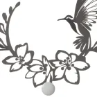 Kleiderbügel aus Eisen mit Kolibri-Dekoration, hergestellt in Italien – Schlüssel Viadurini