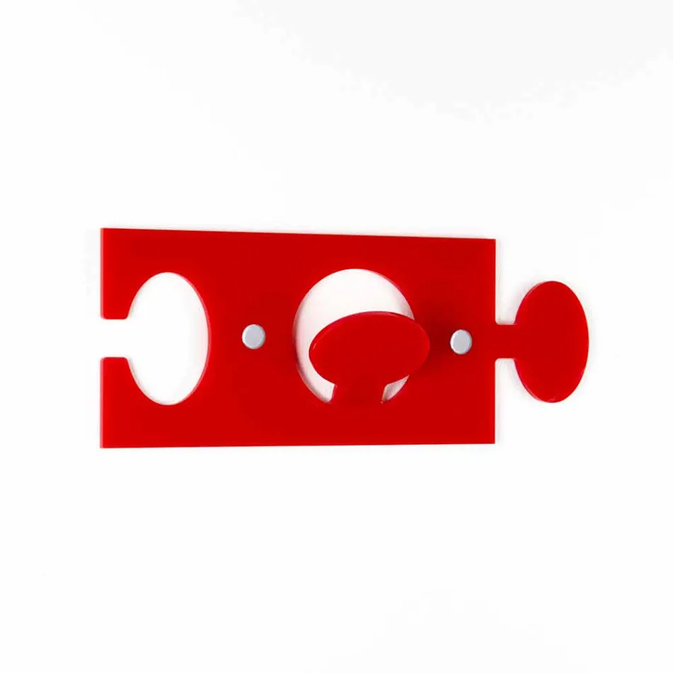 Wandhalterungen aus farbigem Plexiglas Single Design 4 Stück - Fratack Viadurini