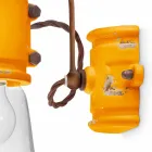 Applikationen urbanen Stil Scheinwerfer in Handwerk Keramik Beth Ferroluce Viadurini