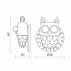 Wandleuchte 2 Lichter in Matt White Ceramic Modern Design Owl - Owl Viadurini