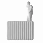 Wandleuchte mit 3 LED-Leuchten aus mattweißer Keramik mit Umarell - Ometto Viadurini