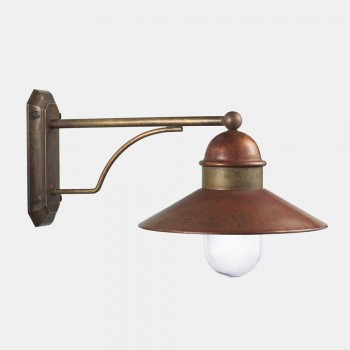 Vintage Außenwandlampe aus Messing, Kupfer und Glas - Borgo von Il Fanale