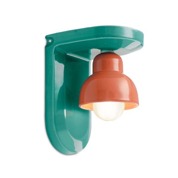 Keramik-wandleuchte mit 1 licht, hergestellt in italien – berimbau